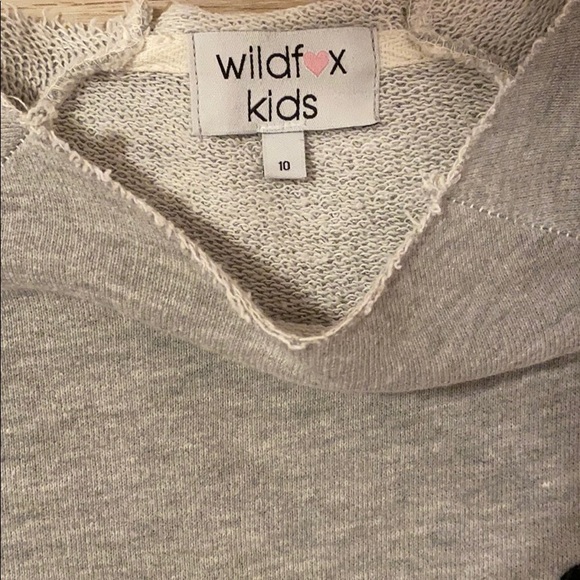 Wild fox Kids Sweatshirt Grey Like New Size 10 - Picture 4 of 4